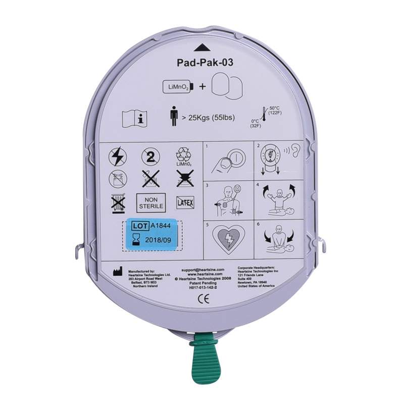 AED elektrode og batteri